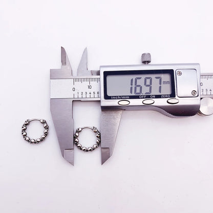 Damen-Creolen Schädel Scharnier Punk massiv aus Sterlingsilber