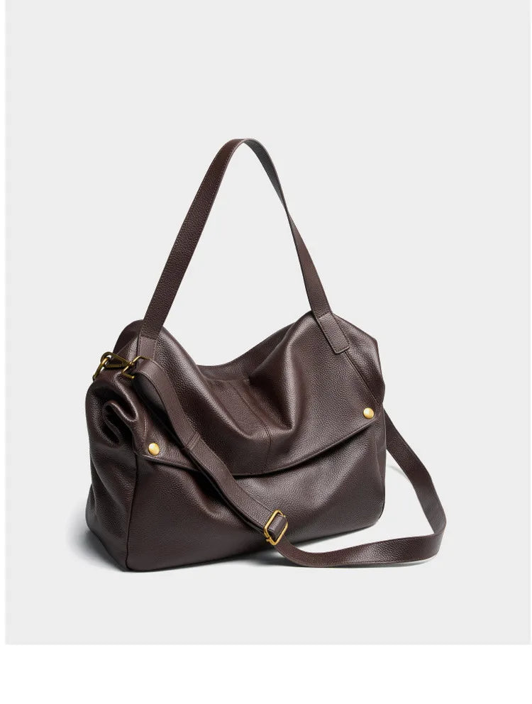 Damen Handtasche aus echtem Leder mit großer Kapazität