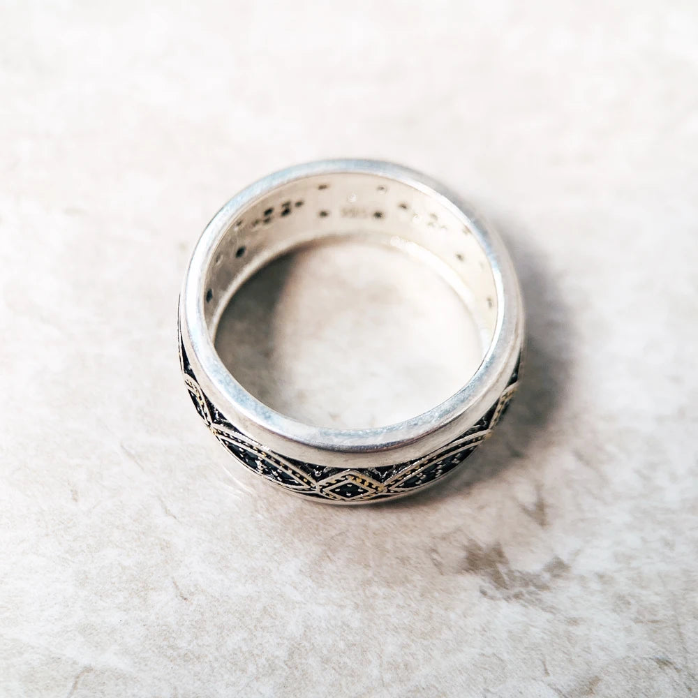 Damen-Ring Liebesknoten Welle golden aus Sterlingsilber