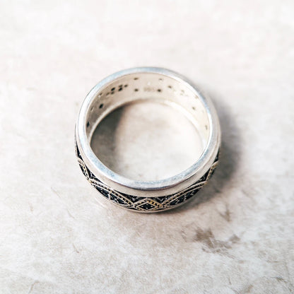 Damen-Ring Liebesknoten Welle golden aus Sterlingsilber