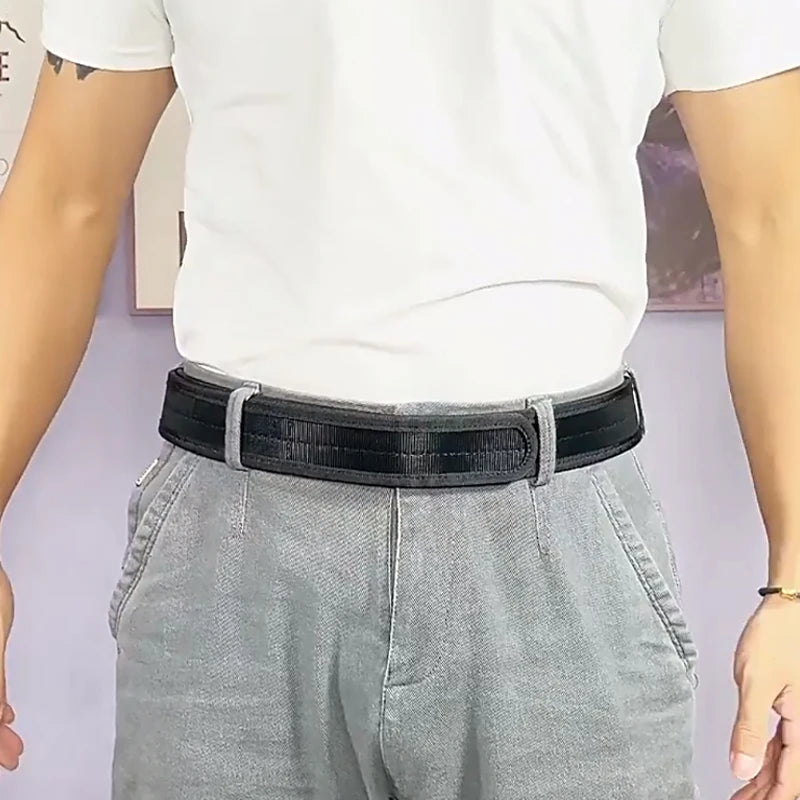 Herren-Gürtel Aus Nylon Mit Klettverschluss Breite 3,8 cm Verstellbare Länge 95-135 cm