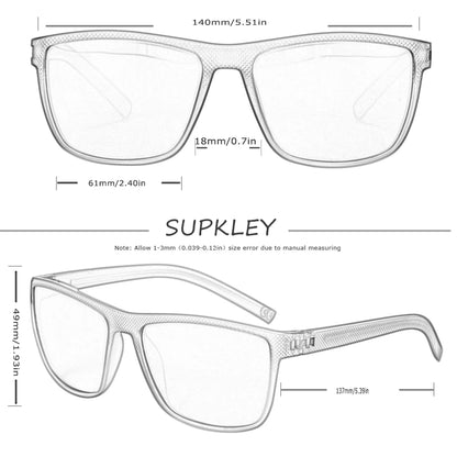 Sonnenbrille Sport Rechteck TR90 polarisiert UV400 Spiegel Herren