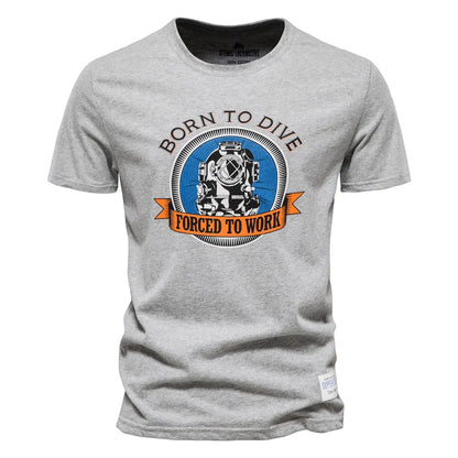 Herren T-Shirt aus Baumwolle mit hochwertigem Druck im lässigen Stil