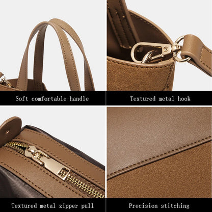 Damen Handtasche aus PU-Leder im Retro-Stil mit großer Kapazität