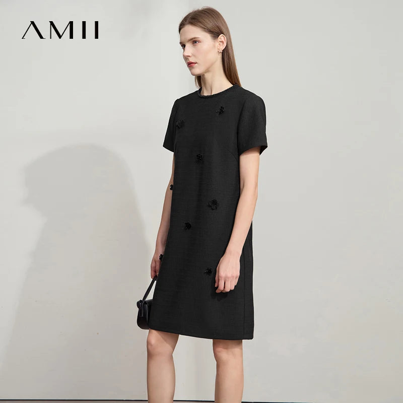 Elegantes Damenkleid Schnell Trocknend Mit Geradem Schnitt Für Büro