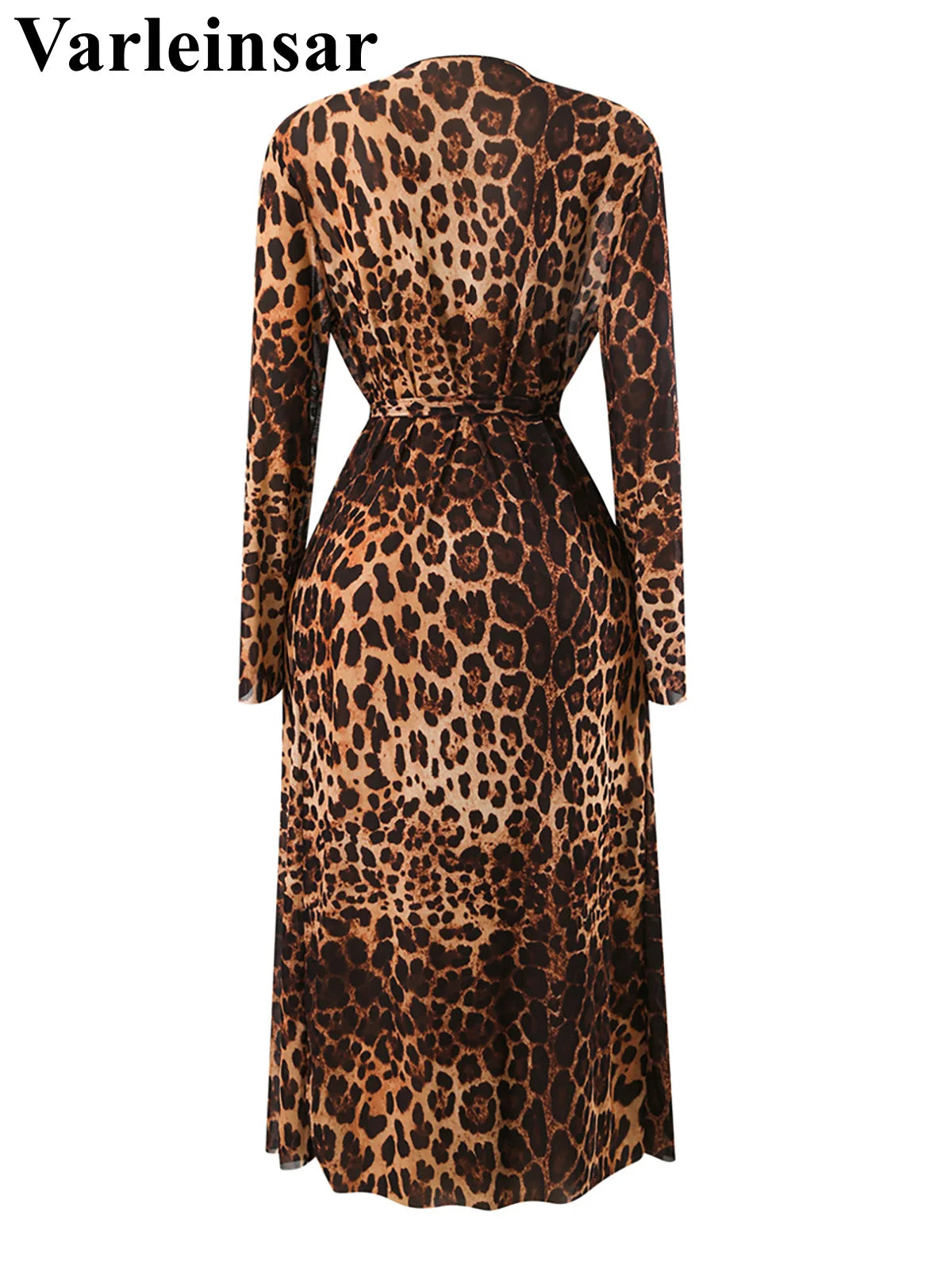 Damen Badeanzug Langarm Leopard Cover-Up gepolstert Einteiler
