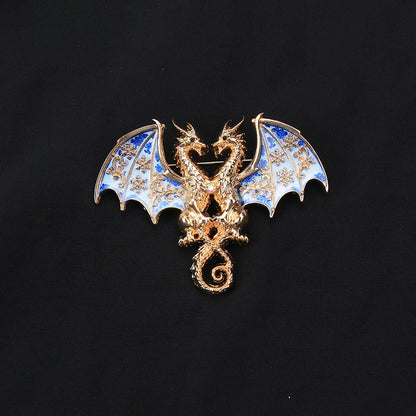 Brosche Emaille Porzellan Drache Schmetterling Frosch Krabbe Tier Reversnadel