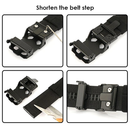 Herren-Taktischer Gürtel aus Nylon mit Robuster Metall-Schnalle Länge 110 bis 120 cm