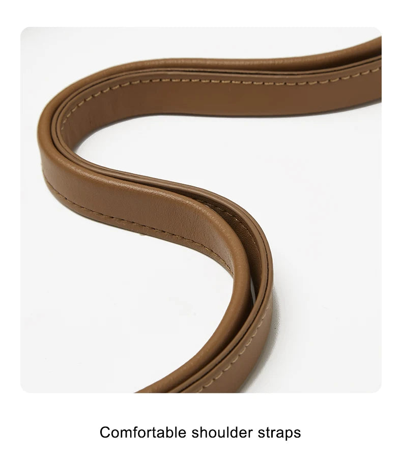 Damen Schultertasche Aus Splitleder Retro-Stil Großes Fassungsvermögen