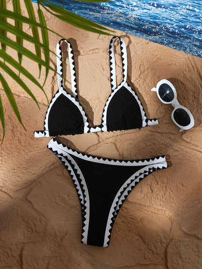 Sexy Bikini-Set in Pink mit Push-up-Effekt – Perfekt für Strand und Pool