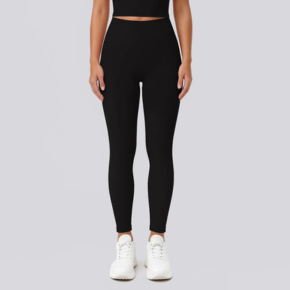 Hamidou Yogahose für Damen: schwarze High-Waist-Leggings, eng anliegend