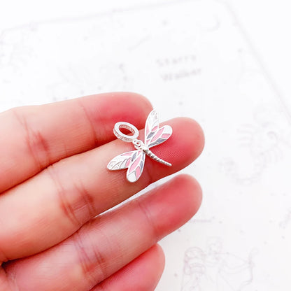 Damen-Charm-Anhänger Libelle bunt original aus Sterlingsilber