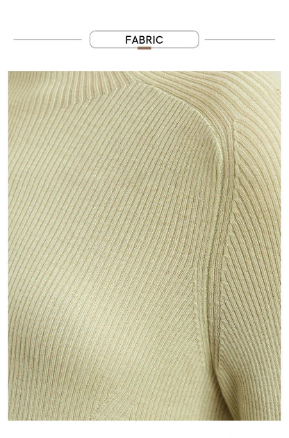 Damen-Halbrollkragen-Pullover Slim Raglan Wolle-Mix Herbst-Winter