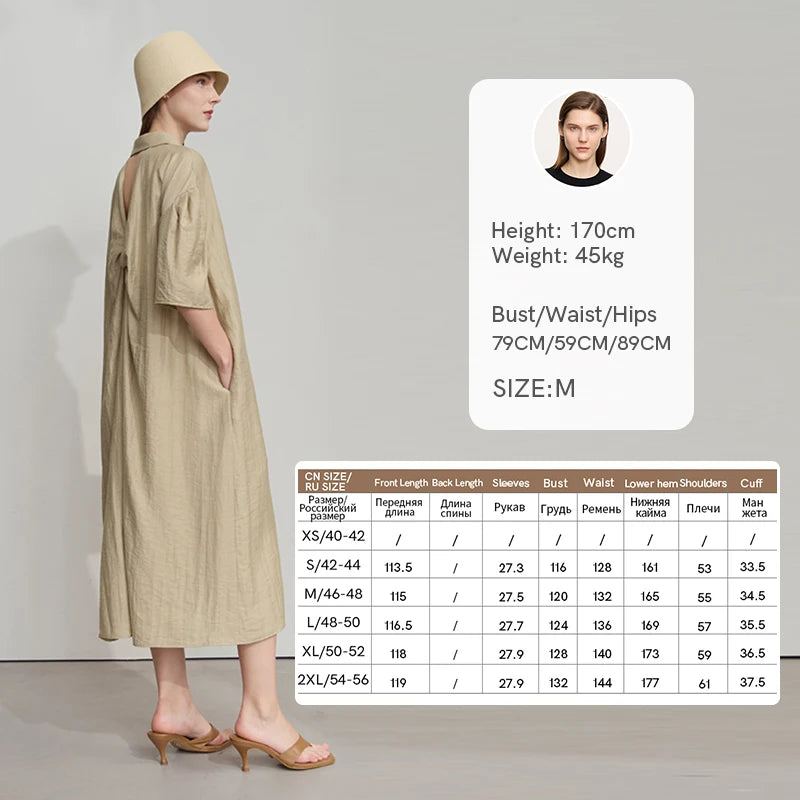 Stylisches Sommer Kleid Lockere Passform Für Büro Frauen