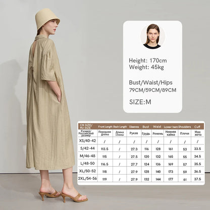 Stylisches Sommer Kleid Lockere Passform Für Büro Frauen