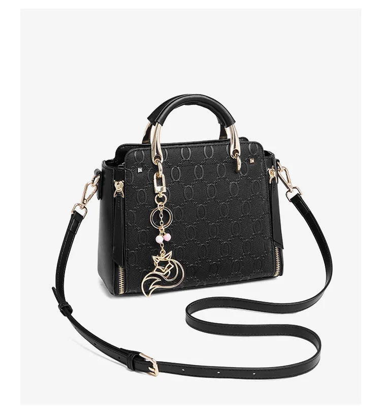 Damen Schultertasche Aus Rindsleder Mit Elegantem Design