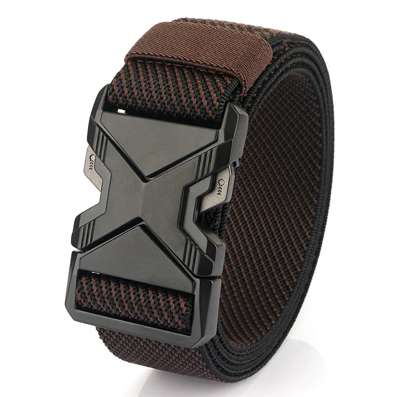 Herren-Taktischer Gürtel aus Nylon mit Elastischem Band und Schnellverschluss 3,8 cm Breite