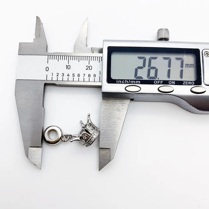 Damen-Charm-Anhaenger Krone Vintage aus Sterlingsilber