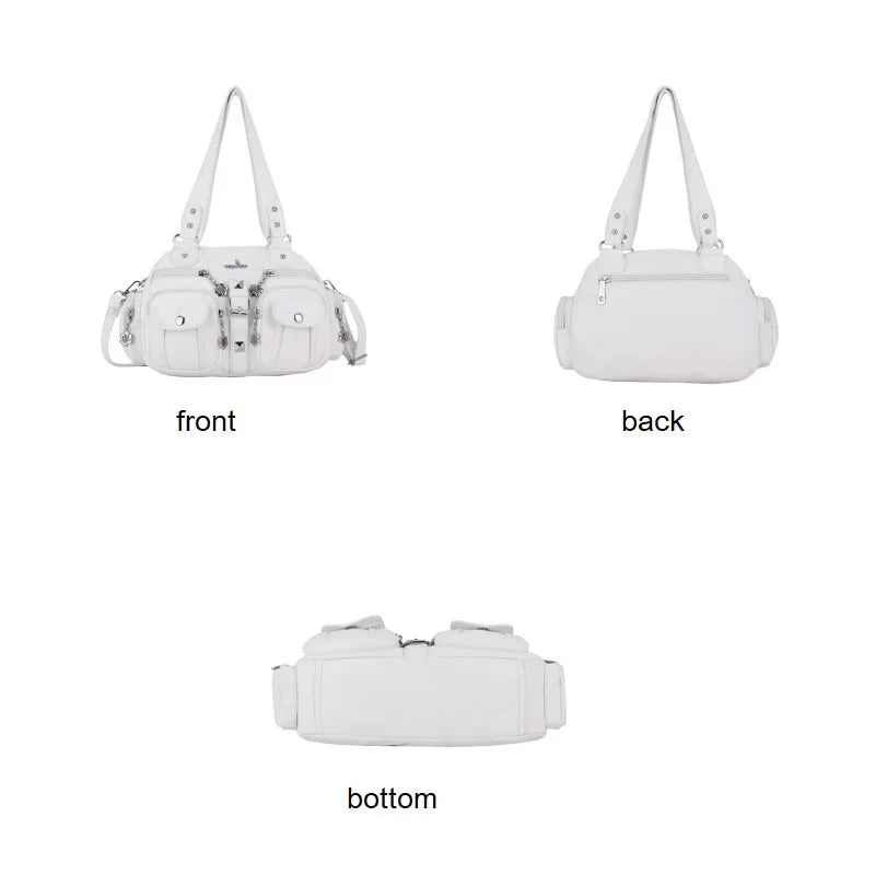 Damen-Handtasche Vintage Satchel Top-Handle aus PU-Leder Mit Innenfach und Ideale Geschenkidee