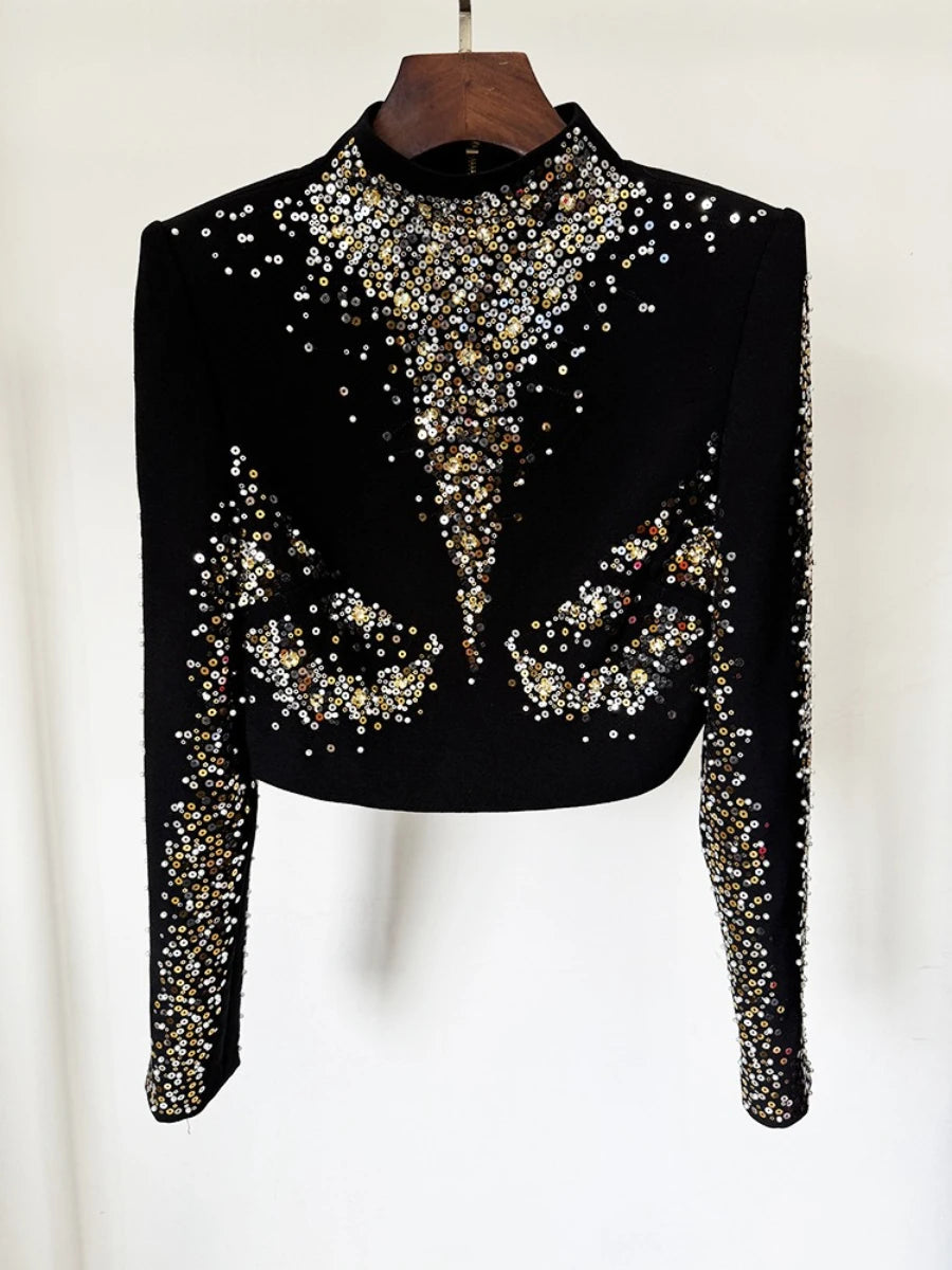 Elegantes ärmelloses Damen-Minikleid mit V-Ausschnitt und Kettendetails im Patchwork-Design