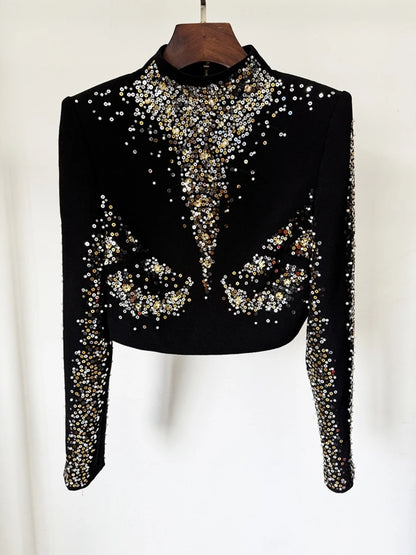 Elegantes ärmelloses Damen-Minikleid mit V-Ausschnitt und Kettendetails im Patchwork-Design