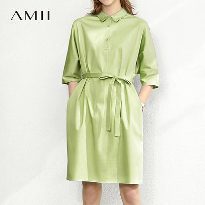 Elegantes Damen Hemdkleid Baumwolle Bequemer Fit Für Büro