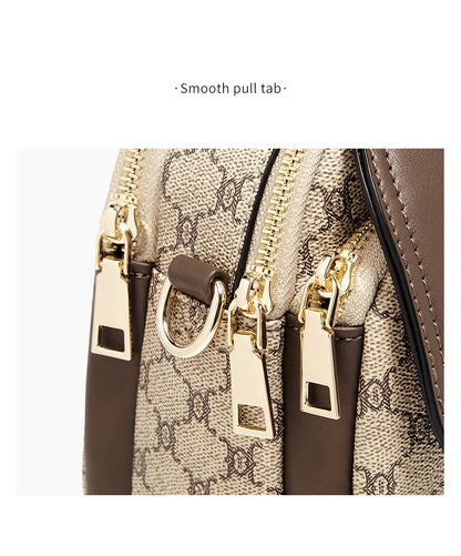 Damen Schultertasche aus PVC-Leder Im Vintage-Stil Crossbody