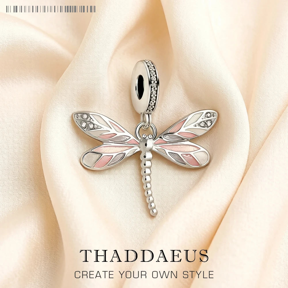 Schmuckanhänger Schmetterling aus 925 Sterlingsilber mit rosa Emaille und Kette