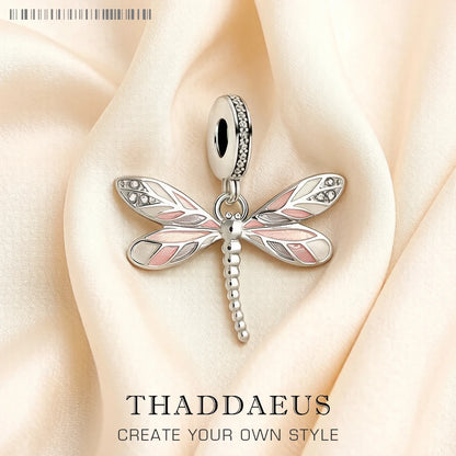 Schmuckanhänger Schmetterling aus 925 Sterlingsilber mit rosa Emaille und Kette