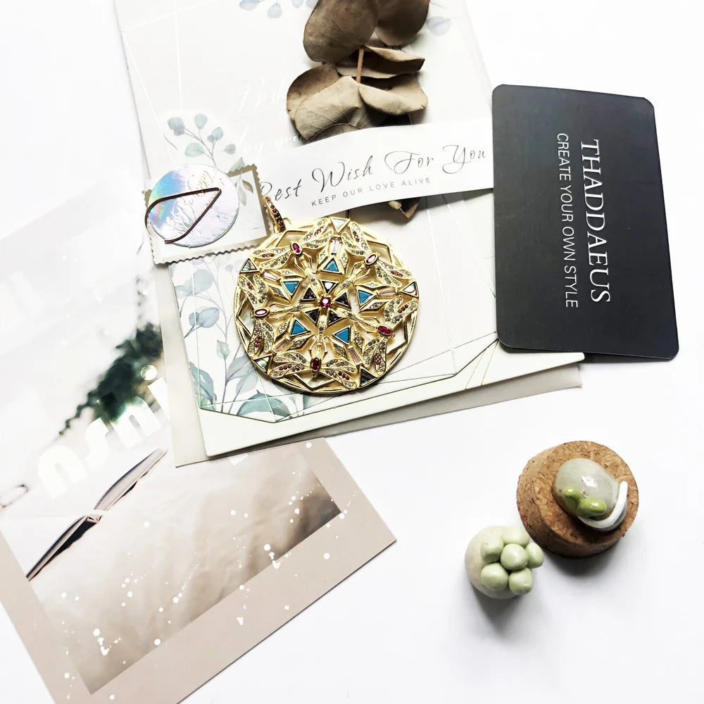 Damen-Charm-Anhänger Amulett magisch Natur Elemente aus Sterlingsilber