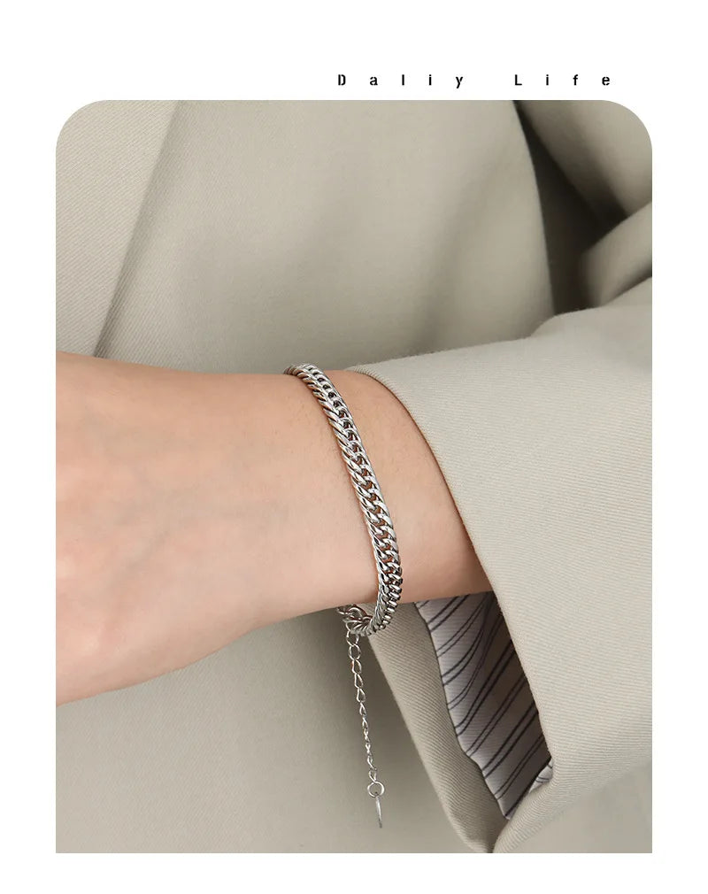 Unisex-Armband Panzerkette aus Edelstahl