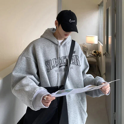 Herren Kapuzenpullover im Y2K Vintage Stil mit Taschen für den Herbst