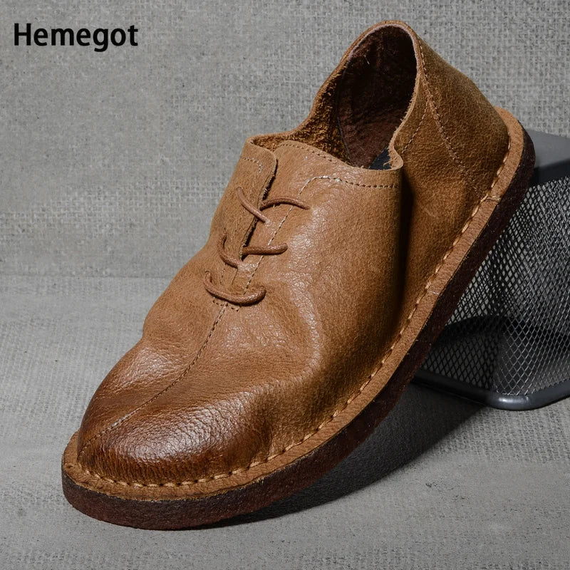 Lederschuh für Herren in Kaffeebraun, Schnürung, gepolsterte Öffnung