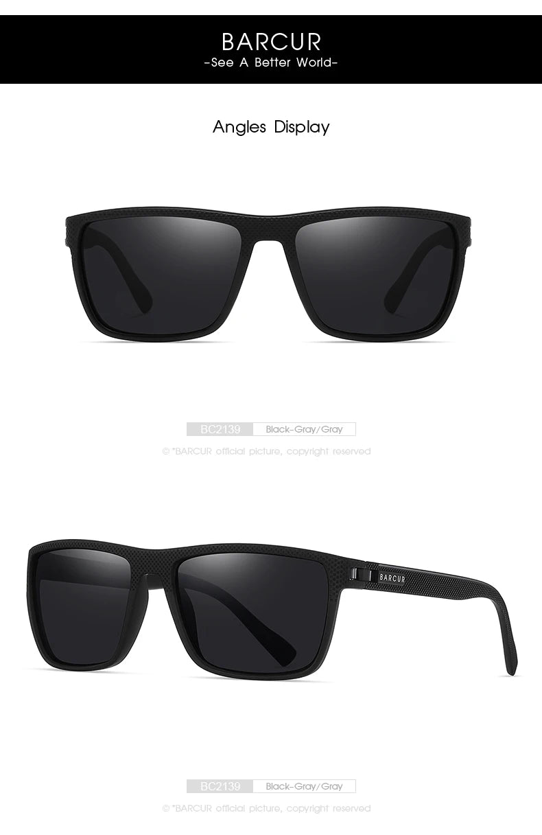 Sonnenbrille TR90 Sport polarisiert leicht UV400 Herren Damen C