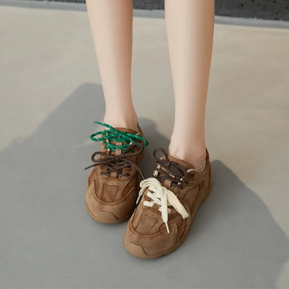 AIYUQI frauen Turnschuhe 2025, Neue Nicht-slip Deutsch Training Schuhe Für Frauen Flache Große-größe Echtes Leder Laufschuhe weibliche Schuhe