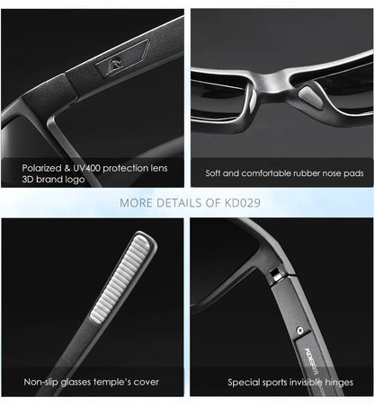 Sonnenbrille Rechteck polarisiert UV400 Beschichtung Herren