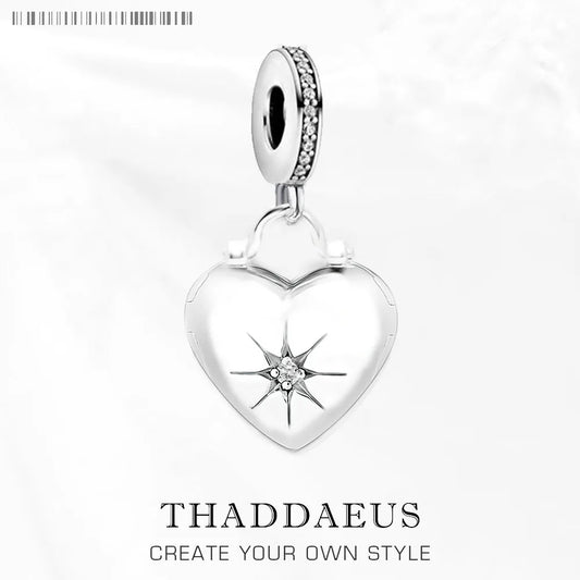 Damen-Charm-Anhänger Herz-Medaillon Vintage II aus Sterlingsilber