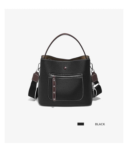 Damen-Handtasche aus echtem Leder Großes Fassungsvermögen Pflegeleichtes Design Alltagsbegleiter