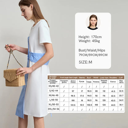 Trendiges Sommerkleid Mit Rundhals Und Kurzarm Für Damen Elegant