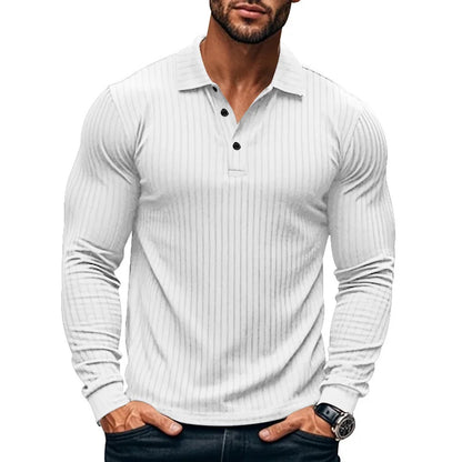 Hochwertiges Herren-Polohemd mit Waffelstruktur und Shirtkragen – Sommerliches, einfarbiges Design mit kurzen Ärmeln