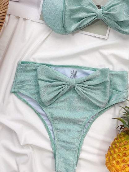 Sexy Bügel-Bikini-Set mit Push-up-Effekt – Brasilianischer Stil für Damen und Mädchen, ideal als Strandbekleidung