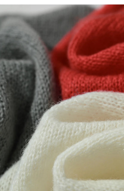 Cremefarbener Damenpullover mit grobem Strickmuster und Rundhalsausschnitt