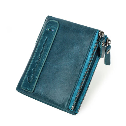 Herren Echtleder Geldbörse Reißverschluss Kartenhalter Luxus Designer Geldclip