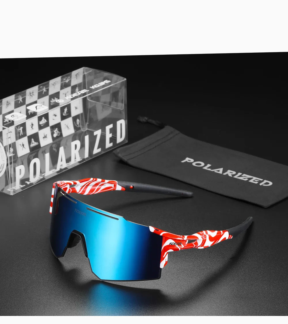 Sonnenbrille Sport TR90 polarisiert 1,2mm Glas Gummisteg winddicht Herren