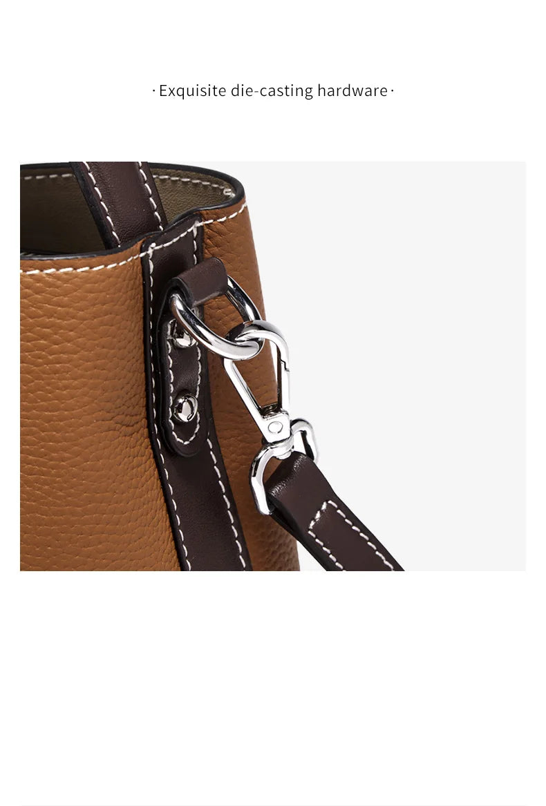 Damen-Handtasche aus echtem Leder Großes Fassungsvermögen Pflegeleichtes Design Alltagsbegleiter