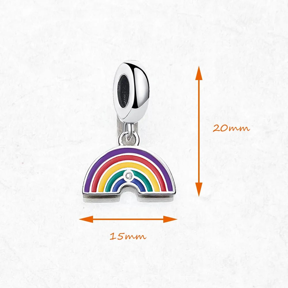 Damen-Charm-Anhänger Regenbogen Stolz aus Sterlingsilber