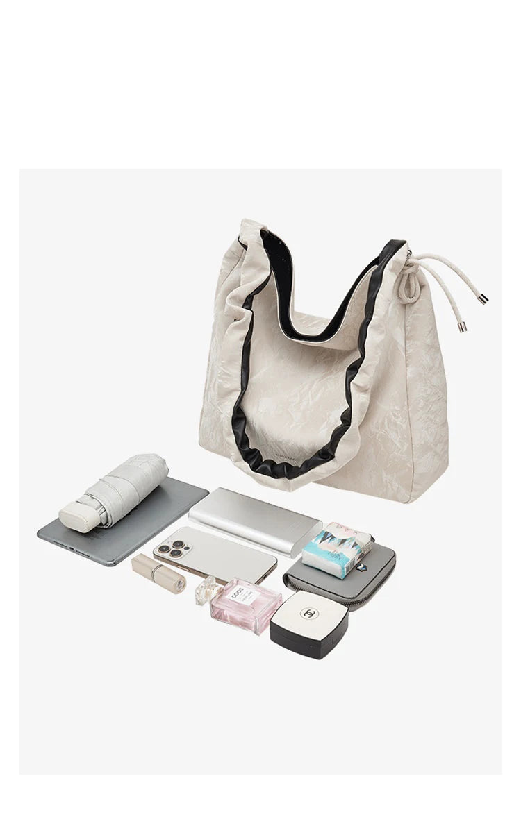 Damen Schultertasche aus Synthetischem Leder Casual Tote Große Kapazität