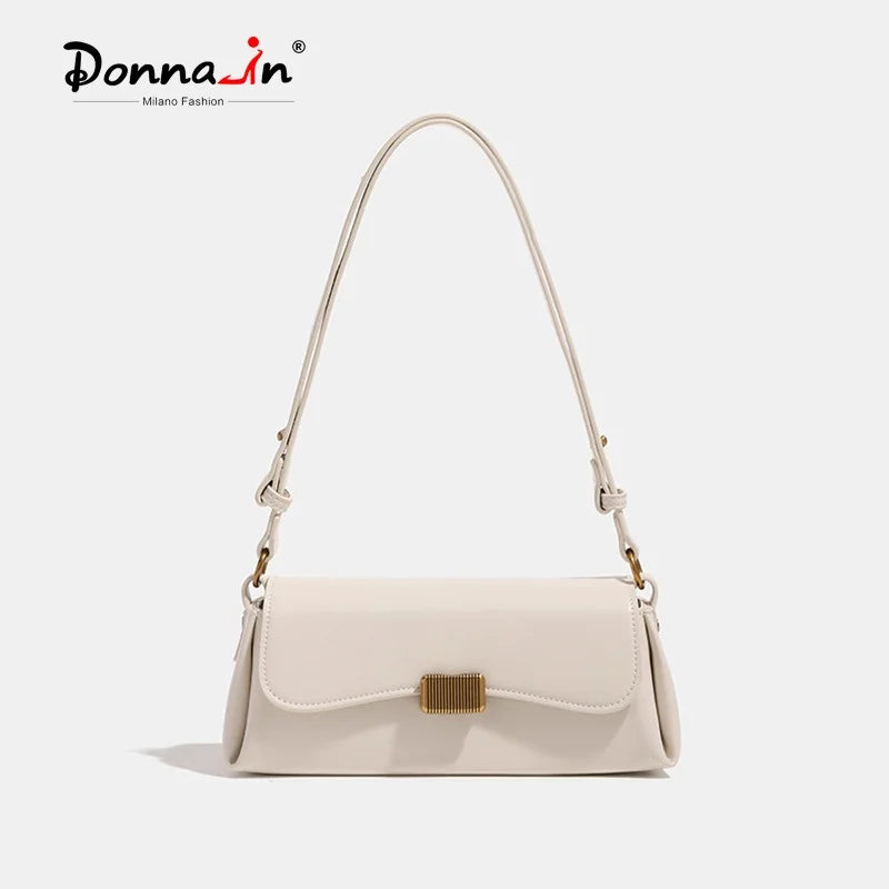 Leder Weinrot-Schultertasche | Goldene Hardware