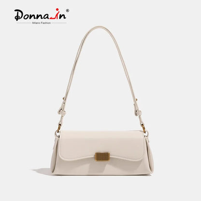 Leder Weinrot-Schultertasche | Goldene Hardware