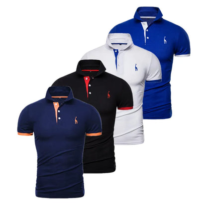 Elegantes Slim Fit Poloshirt Herren Stickerei Business Look